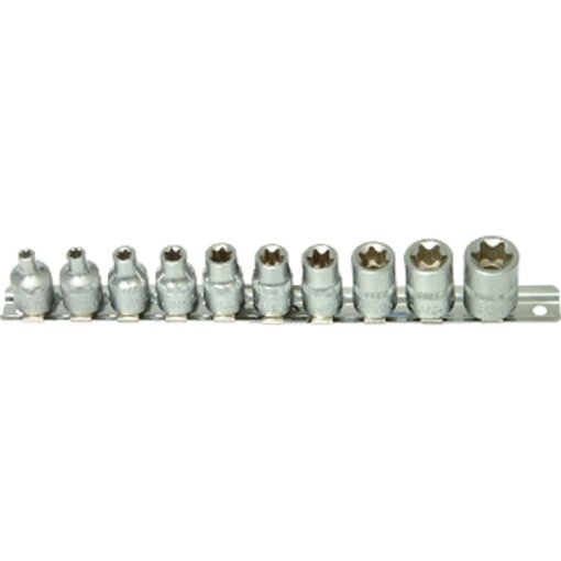 Stecknuss-Sortiment 3/8" 10-teilig auf Klemmleiste
