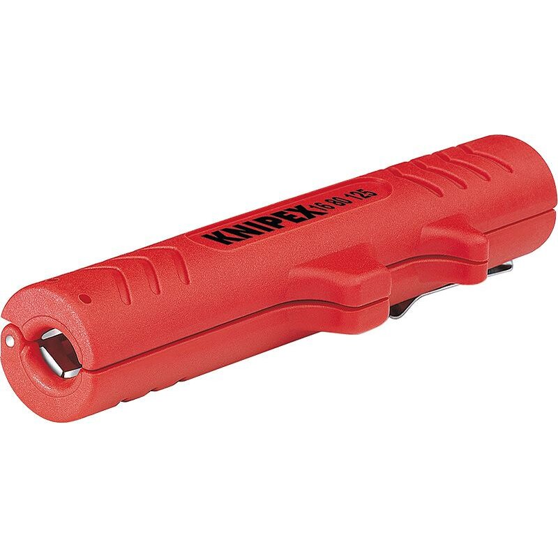 KNIPEX 16 60 06 SB Abisolierwerkzeug für Koaxial- und Datenkabel 125 mm