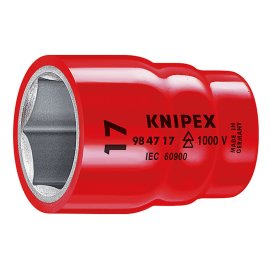 KNIPEX® Steckschlüsseleinsatz für Sechskantschrauben mit...