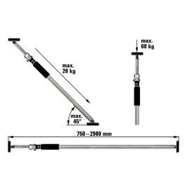 BESSEY® Decken- und Montagestütze ST