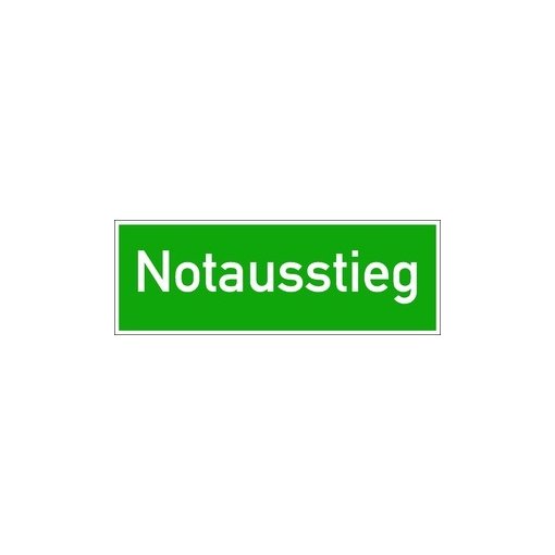 Rettungszeichen Notausstieg Folie 105x300 mm