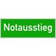 Rettungszeichen Notausstieg Folie 105x300 mm