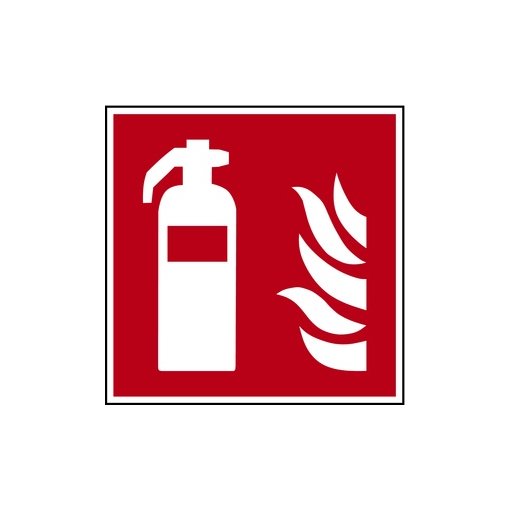 Brandschutzzeichen Feuerlöscher Kunststoff 150x150 mm
