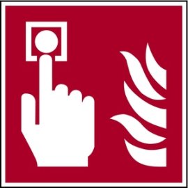 Brandschutzzeichen Brandmelder Folie 150x150 mm