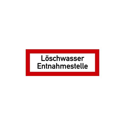 Brandschutzzeichen Löschwasser Entnahmestelle Alu 105x297 mm