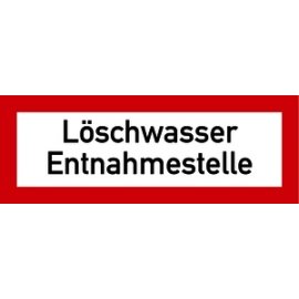 Brandschutzzeichen Löschwasser Entnahmestelle Alu...