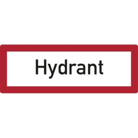 Brandschutzzeichen Hydrant Alu 105x297 mm
