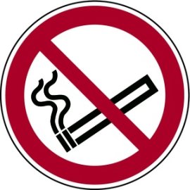 Verbotszeichen Rauchen verboten Folie 100 mm
