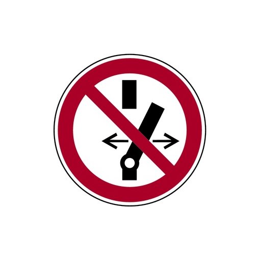 Verbotszeichen Nicht schalten Kunststoff 200 mm