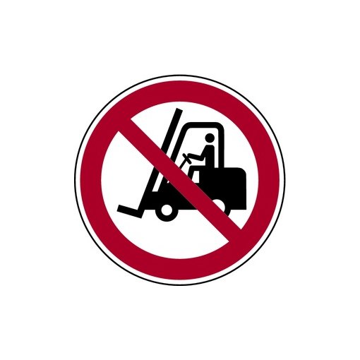 Verbotszeichen Für Flurförderzeuge verboten Folie 200 mm