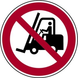 Verbotszeichen Für Flurförderzeuge verboten...
