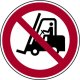 Verbotszeichen Für Flurförderzeuge verboten Folie 200 mm