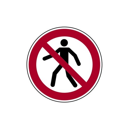 Verbotszeichen Für Fußgänger verboten Kunststoff 200 mm