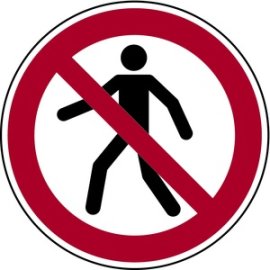 Verbotszeichen Für Fußgänger verboten...