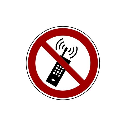 Verbotszeichen Mobilfunk verboten Alu 200 mm