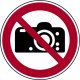 Verbotszeichen Fotografieren verboten Folie 200 mm