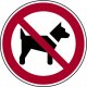 Verbotszeichen Mitführen von Hunden verboten Folie 200 mm