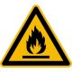 Warnung vor feuergefährlichen Stoffen Alu 200 mm