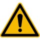 Warnung vor einer Gefahrenstelle Kunststoff 200 mm