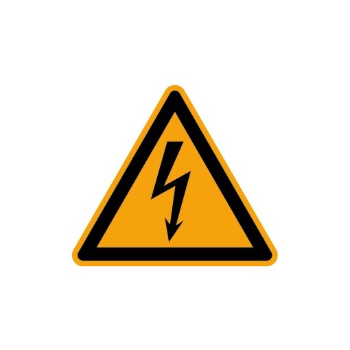 Warnung vor gefährlicher elektrischer Spannung Folie 200 mm