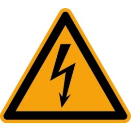 Warnung vor gefährlicher elektrischer Spannung Folie...