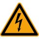 Warnung vor gefährlicher elektrischer Spannung Folie 200 mm