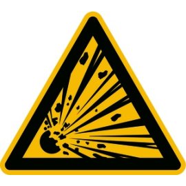 Warnung vor explosionsgefährlichen Stoffen Alu 200 mm