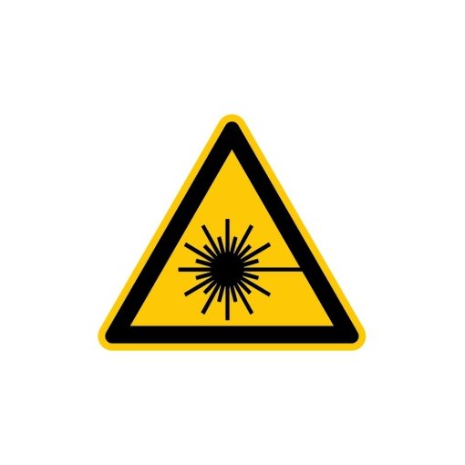 Warnung vor Laserstrahl Kunststoff 200 mm