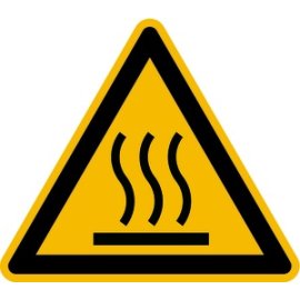 Warnung vor heißer Oberfläche Folie 200 mm