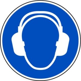 Gebotsschild Gehörschutz benutzen Kunststoff 200 mm