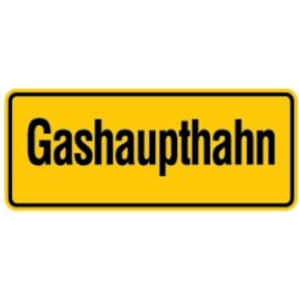 Hinweisschild Gashaupthahn Aluminium 100x240 mm