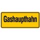 Hinweisschild Gashaupthahn Aluminium 100x240 mm