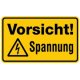 Hinweisschild Vorsicht Spannung Aluminium 120x200 mm