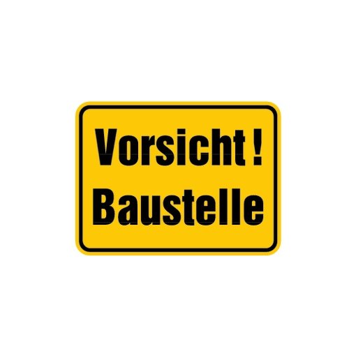 Hinweisschild Vorsicht Baustelle Aluminium 300x400 mm