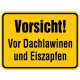 Hinweisschild Vorsicht vor Dachlawinen und Eiszapfen Aluminium 300x400 mm