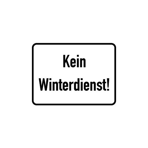 Hinweisschild Kein Winterdienst Aluminium 300x400 mm