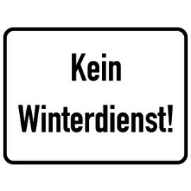 Hinweisschild Kein Winterdienst Aluminium 300x400 mm