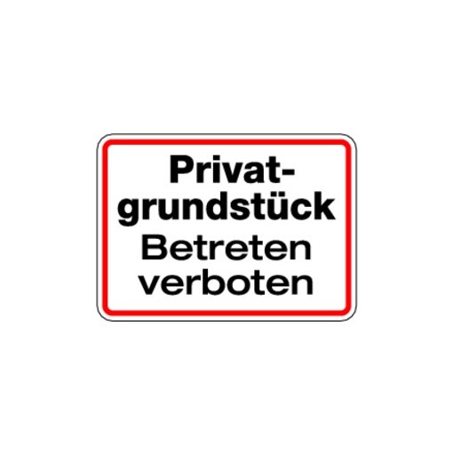 Hinweisschild Privatweg Betreten verboten Aluminium 180x250 mm