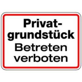 Hinweisschild Privatweg Betreten verboten Aluminium...