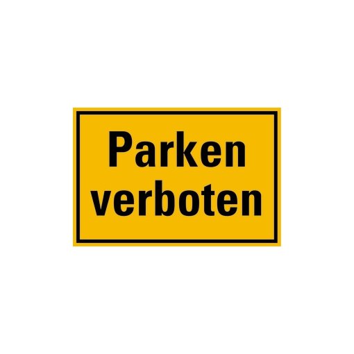 Hinweisschild Parken verboten Kunststoff 200x300 mm