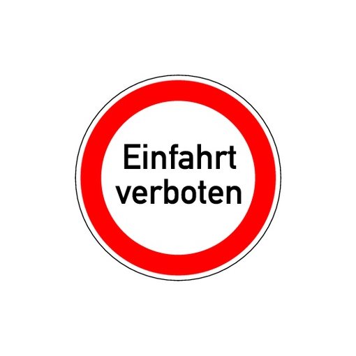 Hinweisschild Einfahrt verboten Aluminium 400 mm