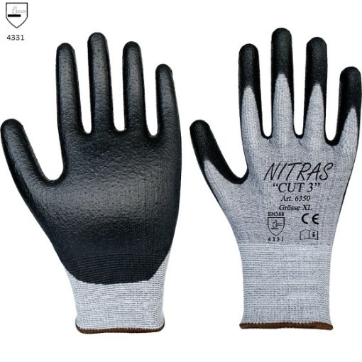 1 Paar Schnittschutzhandschuhe NITRAS® 6350 "Cut 3" Größe M