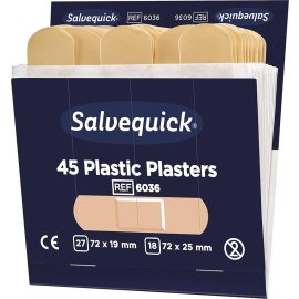 Salvequick Pflaster-Strips wasserfest 45 Stück, Ref....