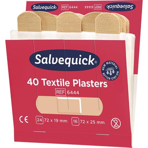 Salvequick Pflaster-Strips Textil 40 Stück, Ref. 6444