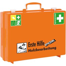 Erste-Hilfe-Koffer Spezial Holzbearbeitung DIN 13157 orange