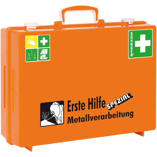 Erste-Hilfe-Koffer Spezial Metallverarbeitung DIN 13157 orange