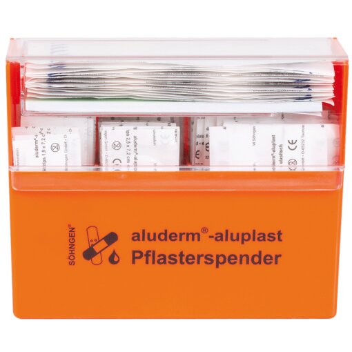 Pflasterspender aluderm gefüllt Orange