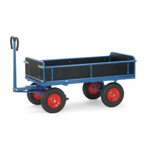 Handpritschenwagen mit Bordwänden Luftbereift - Ladefläche: 1200 x 800mm - Tragkraft: 700kg