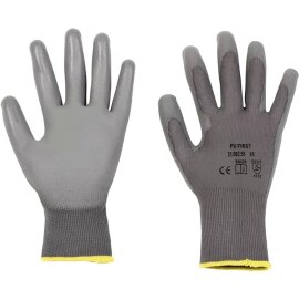 Polyamid-Strickhandschuh PU First Grau