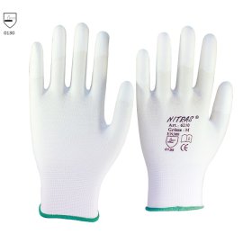 12 Paar Nylonhandschuhe -Fingerkuppen beschichtet-...